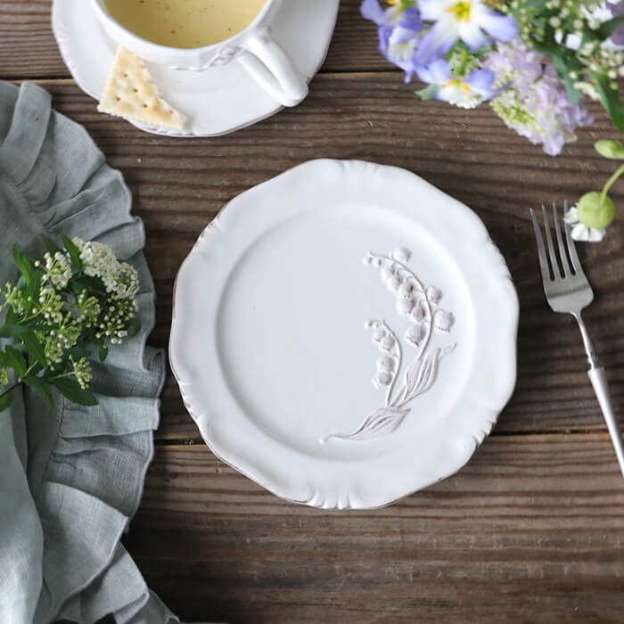 楽天市場】サラダプレート 20cm ELIOS SUZURAN // ホワイト 花柄