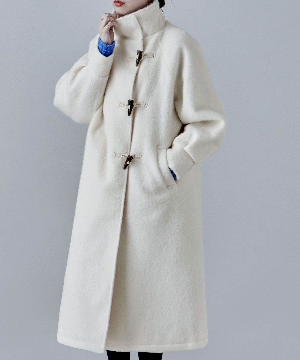 楽天市場】ダッフルコート風スタンドカラーコート アウター コート