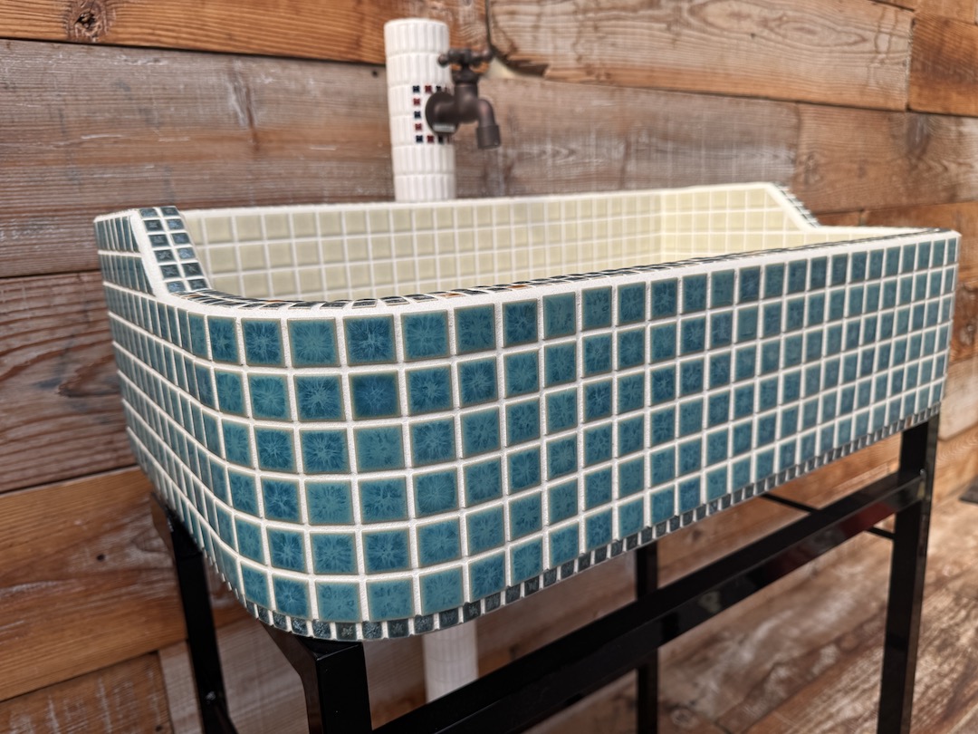 楽天市場】ガーデンシンク タイルシンク タイル流し台 昭和レトロ