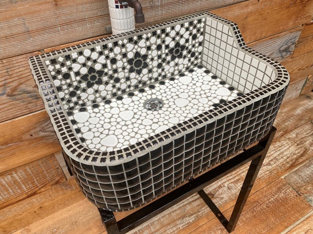 楽天市場】【即納可能】ガーデンシンク タイルシンク タイル流し台