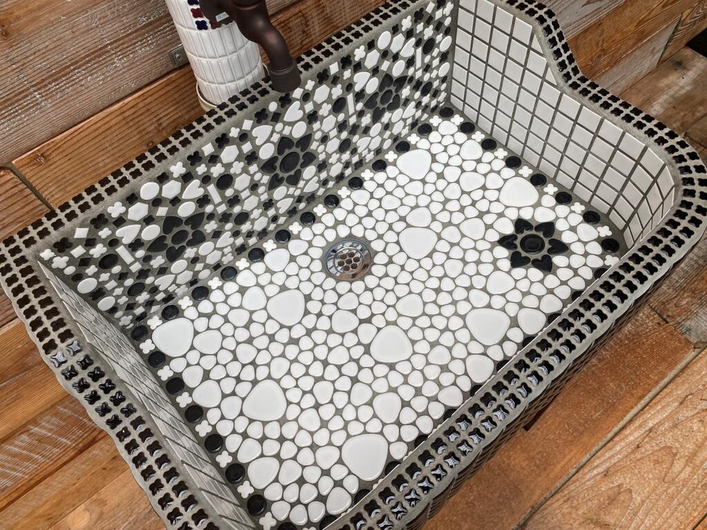 楽天市場】【即納可能】ガーデンシンク タイルシンク タイル流し台