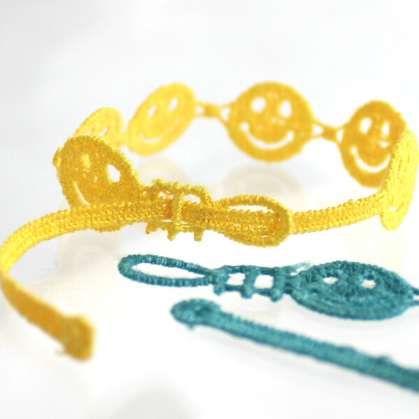 楽天市場】スマイル ブレスレット 2本セット ミサンガ アンクレット