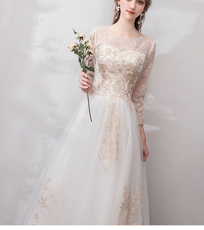 楽天市場】海外挙式 ブライダル ロングドレス 結婚式 上品