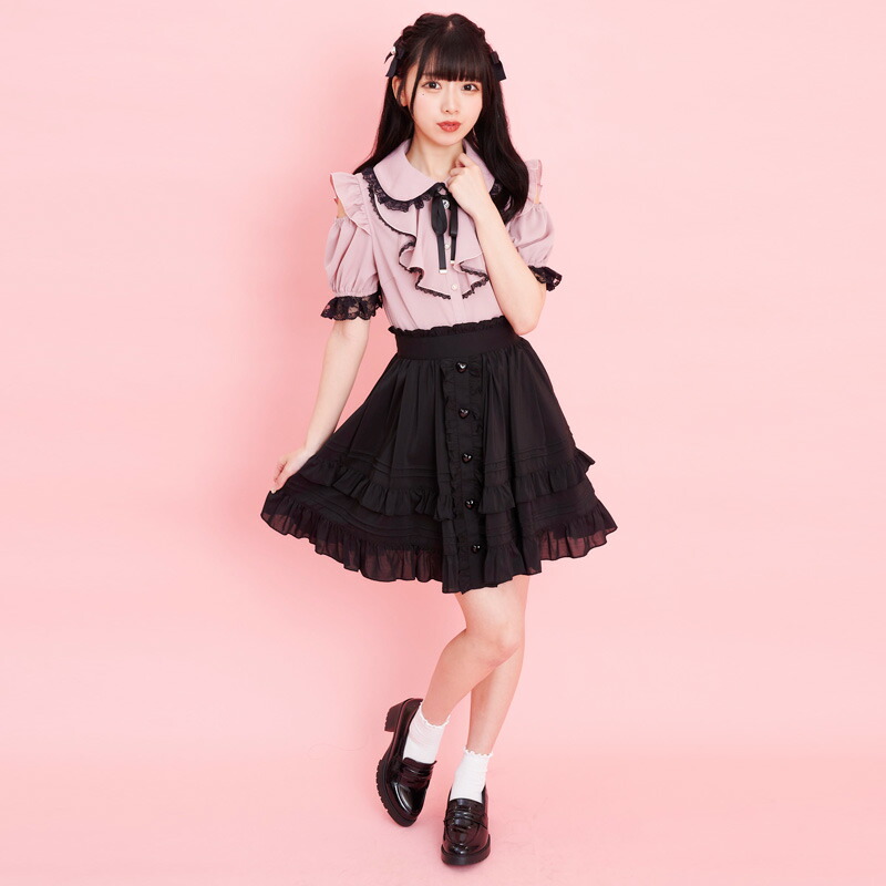 楽天市場】☆肩開きフリルラッフルブラウス7/3 18:00 マークダウン6/21