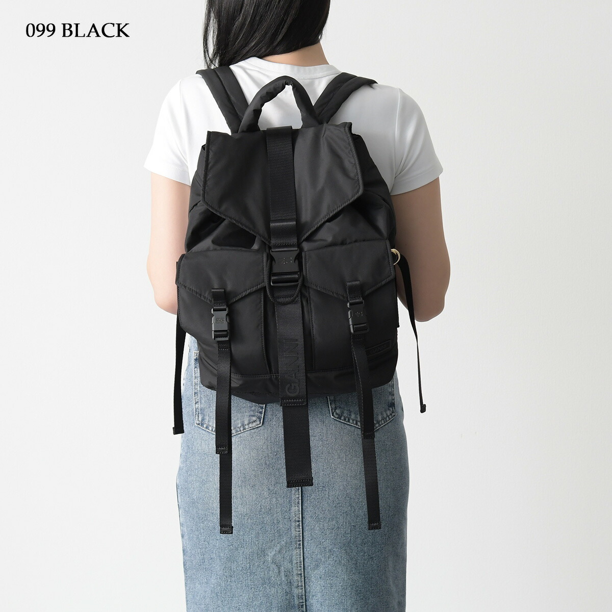 楽天市場】GANNI ガニ— リュック Tech バッグ バックパック A4755