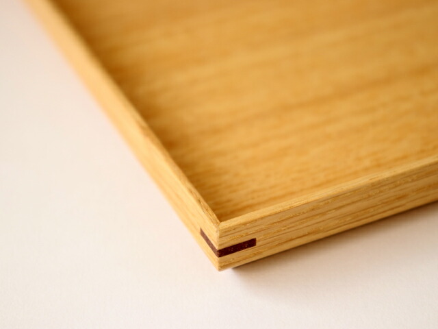 楽天市場】松屋漆器店 白木塗タモ12.0角盆【 日本製 天然木 トレイ