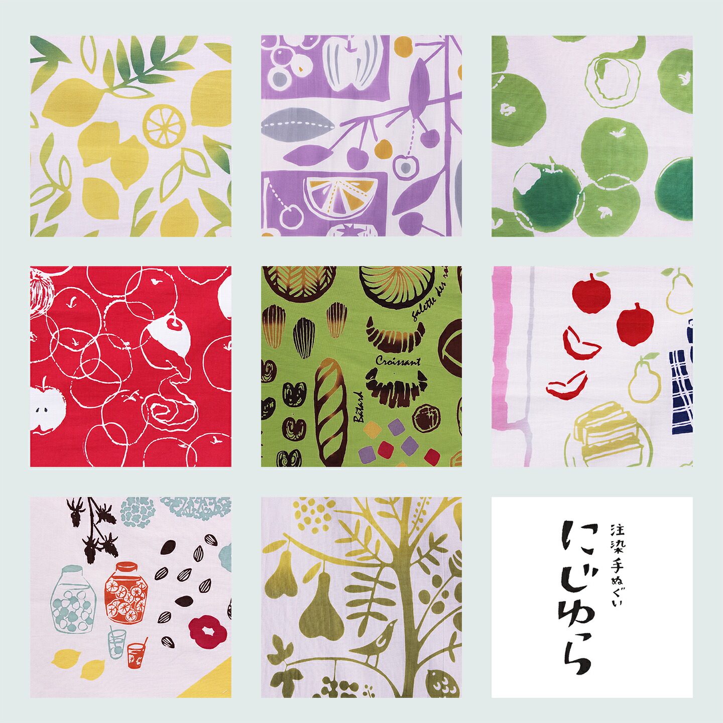 楽天市場】にじゆら手ぬぐい 食堂souffle 果実商 千総 アトリエ