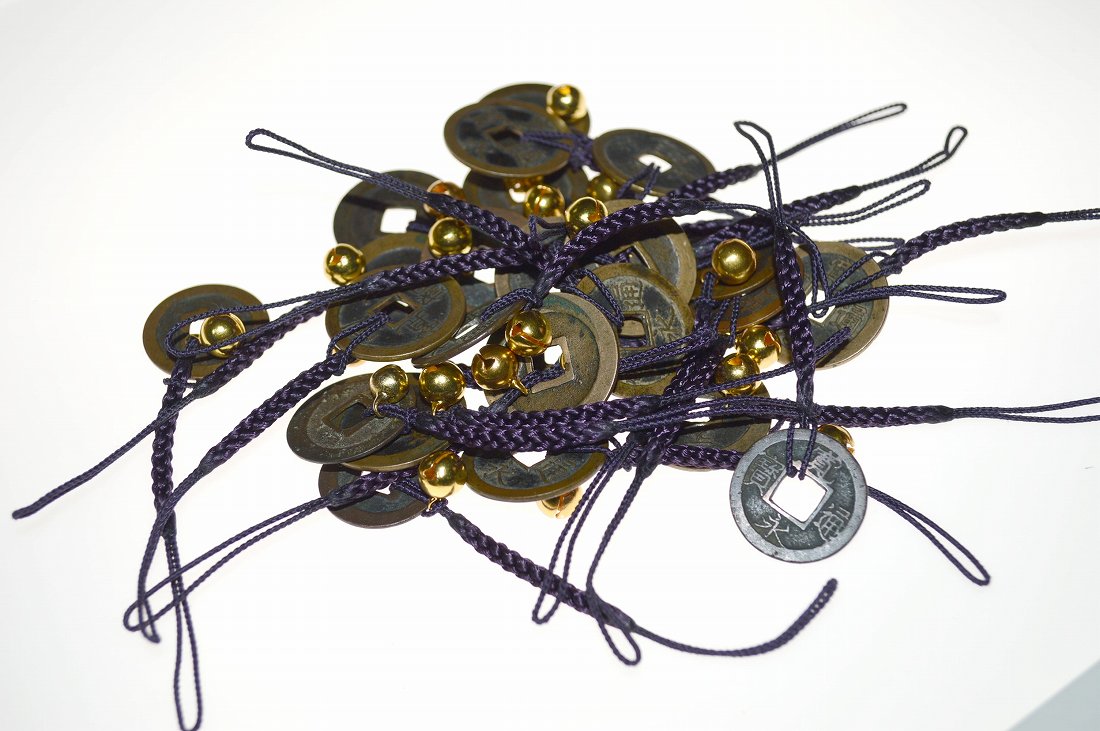 楽天市場】寛永通宝ストラップ・宝来鈴付き 縁起物 開運 長寿 健康