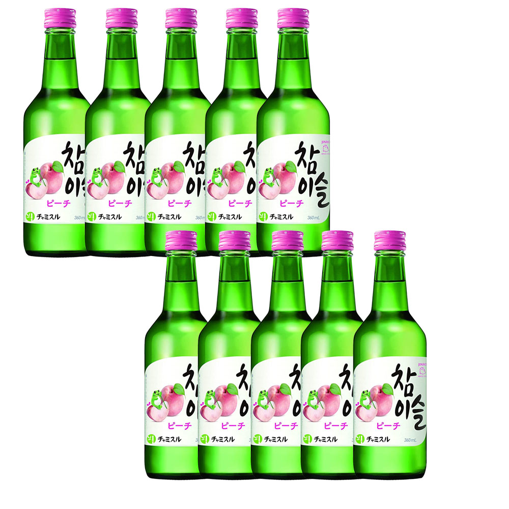 楽天市場】眞露 チャミスル ピーチ 360ml X 10本【1箱＝荷物1口】 韓国