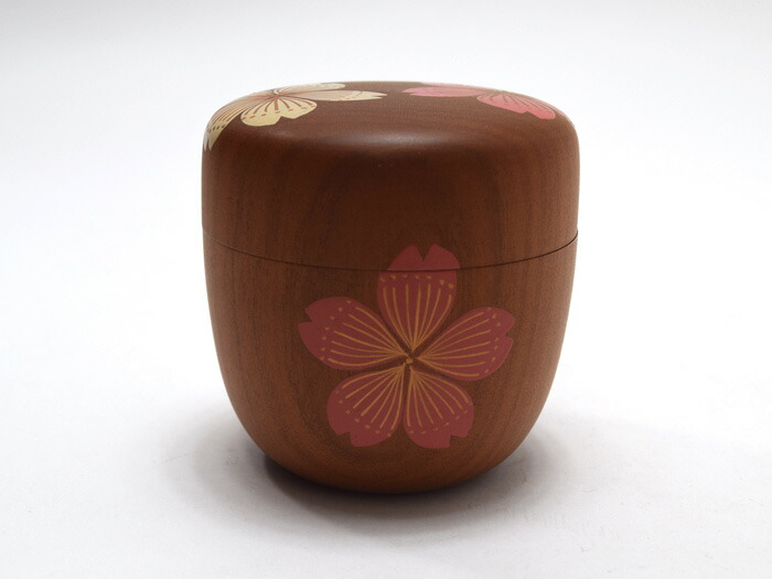 楽天市場】中谷博峰 中棗「桜蒔絵」木箱入 【山中漆器/茶道具/棗