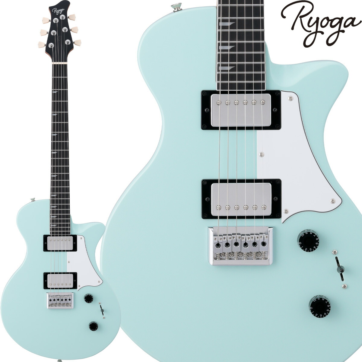 楽天市場】Ryoga HORNET Surf Green エレキギター ハムバッカー