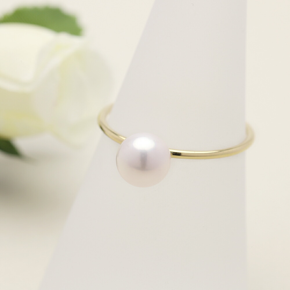 楽天市場】【10%OFF】k18 パール リング 18金 イエローゴールド 18k