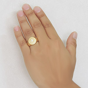 楽天市場】【ポイント10倍】k18 メンズ リング ダイヤモンド 太陽