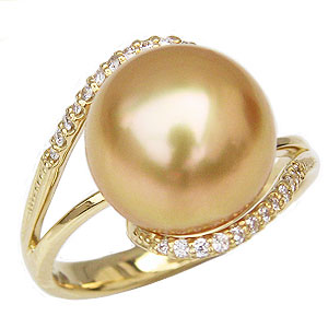 楽天市場】【10%OFF 3/3 20:00より】指輪 ゴールデンパール リング