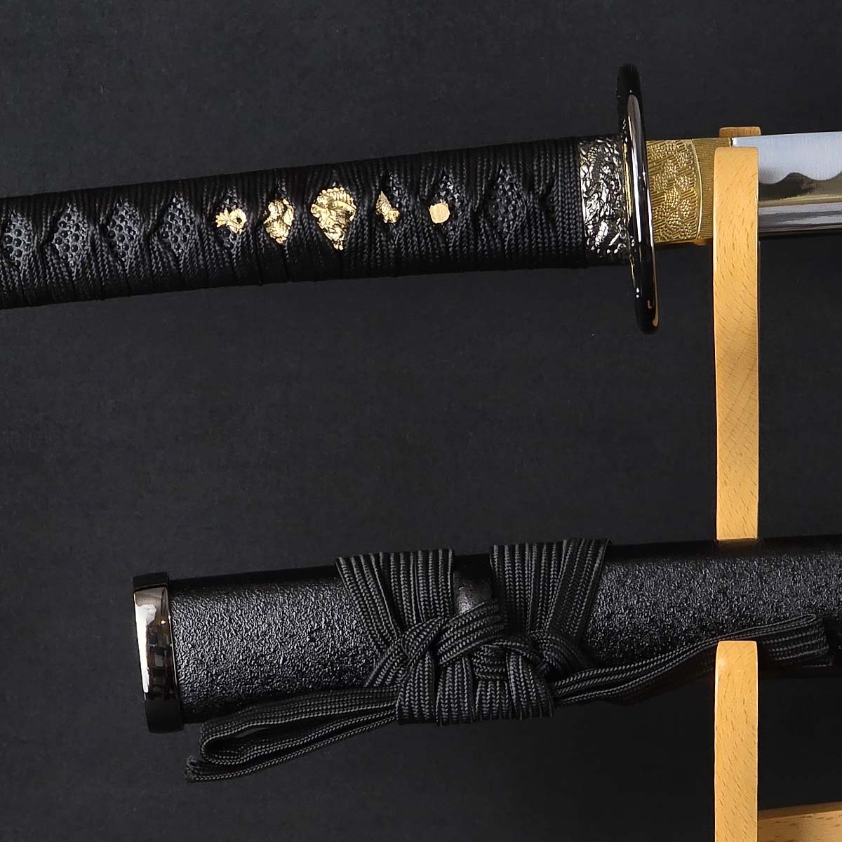 楽天市場】美術刀 模造刀 黒石目・大刀 -黒染柄- しのびやオリジナル