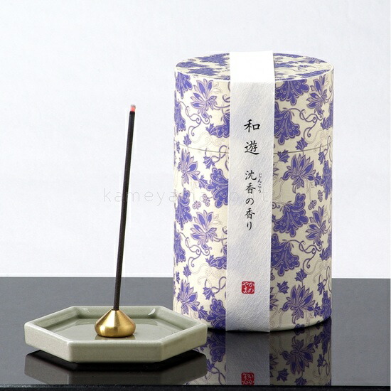 楽天市場】和遊 沈香の香りミニ寸筒箱カメヤマ ミニ寸線香 : おぶつ