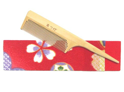 楽天市場】天然素材 本つげ櫛 柘植くしつげ櫛 女性用 セット櫛和柄