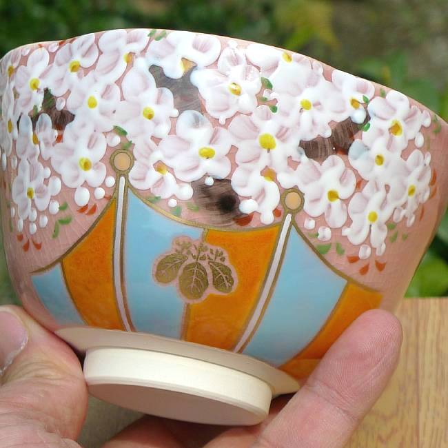 楽天市場】京焼 清水焼 醍醐桜抹茶碗 剛 : 京焼清水焼専門店 松韻堂