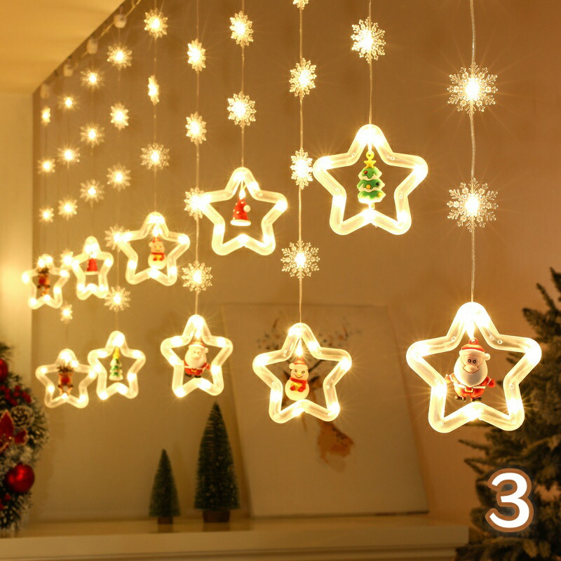 楽天市場】クリスマス電飾 イルミネーションライト キラキラ USB充電式