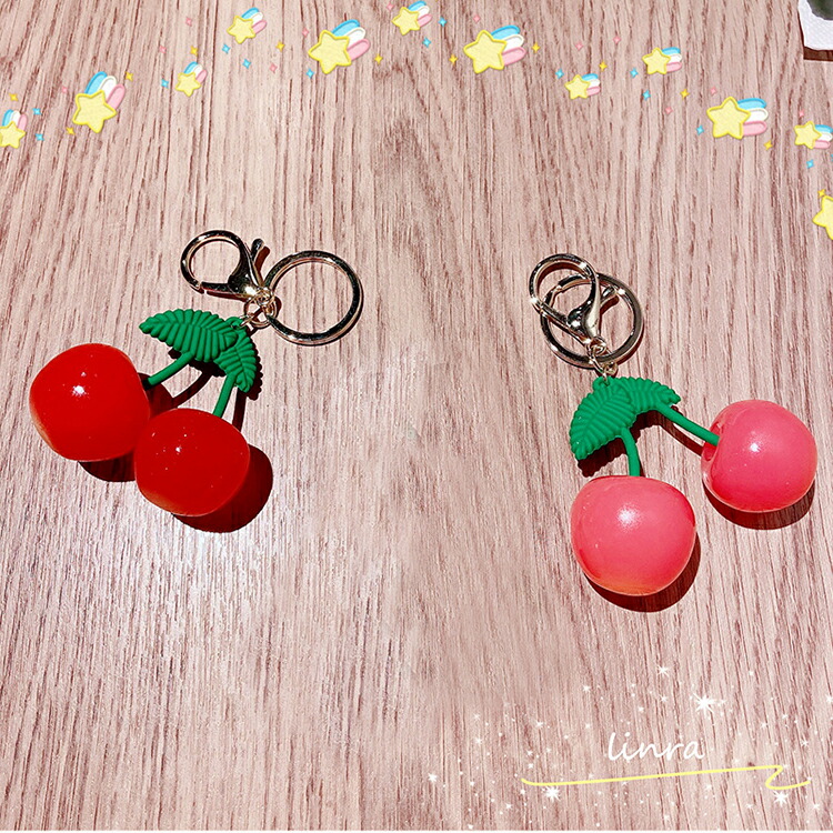 楽天市場】キーホルダー さくらんぼ 韓国雑貨 かわいい チェリー キー