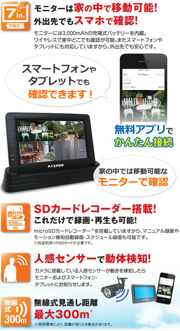 楽天市場】半額&5％OFF≪5(木)20時～≫ 送料無料 マスプロ 防犯カメラ