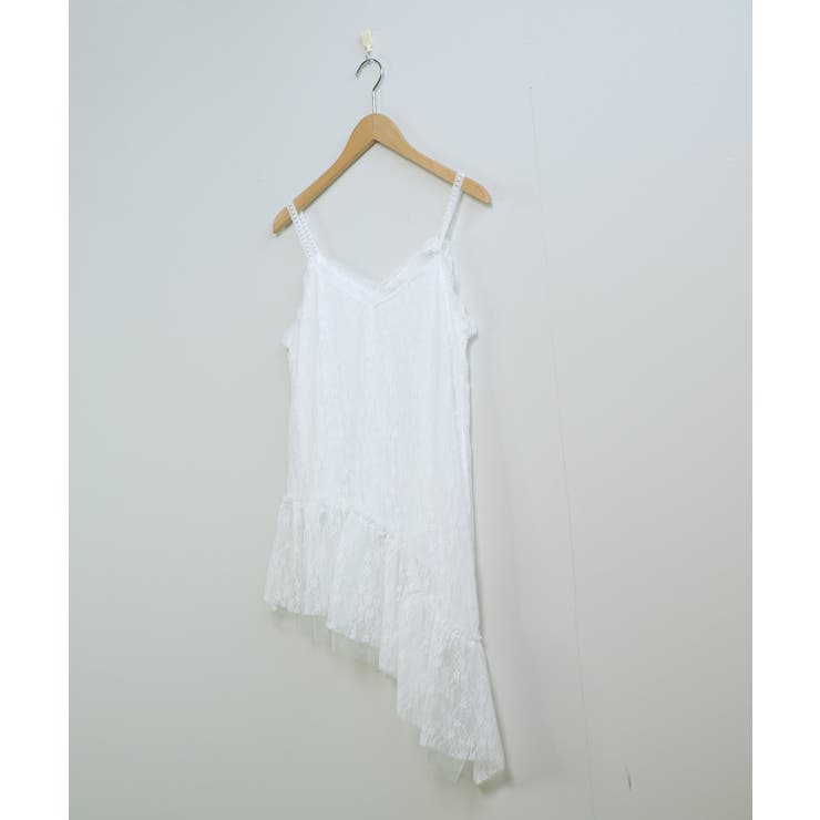 楽天市場】LOVERS 冬新作 フラワーレース アシンメトリーフリル キャミ