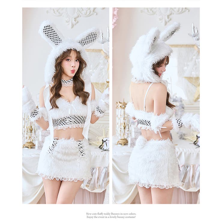 楽天市場】Malymoon テディバニーギンガムファーセットアップ