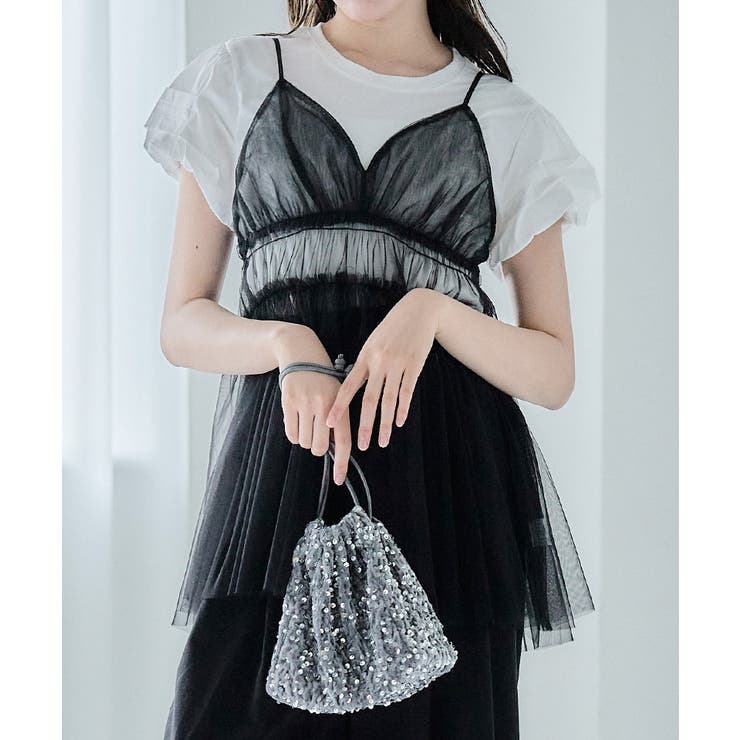 楽天市場】Growing Rich チュールキャミビスチェ ビスチェ