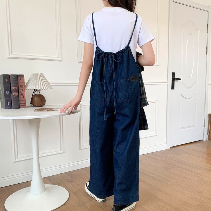 楽天市場】SHEENA バックリボンデニムサロペット オーバーオール