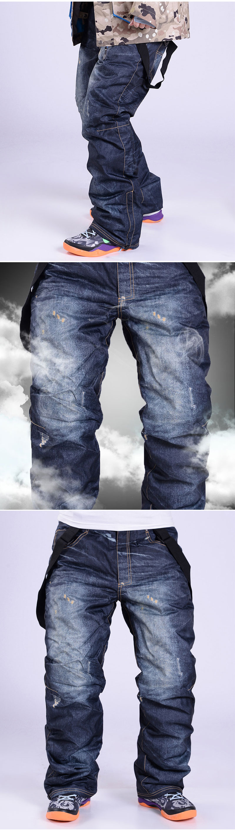 楽天市場】スキーウェア パンツ メンズ スノボ ウェア デニム風