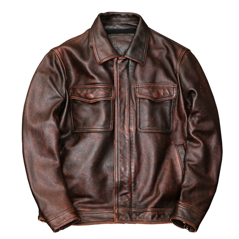 楽天市場】メンズ レザージャケット ブラウン ライダースジャケット