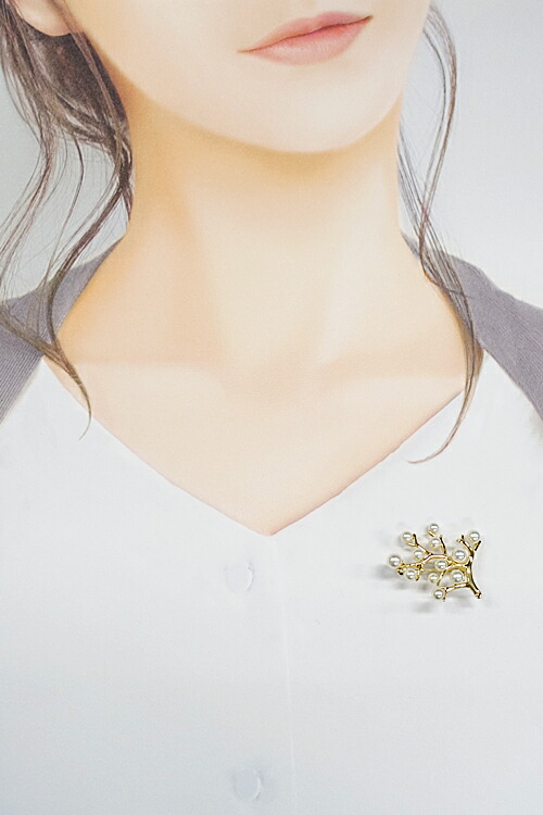 楽天市場】ミキモト アコヤパール ブローチ 3.6-4.7mm K14YG 幸福の木