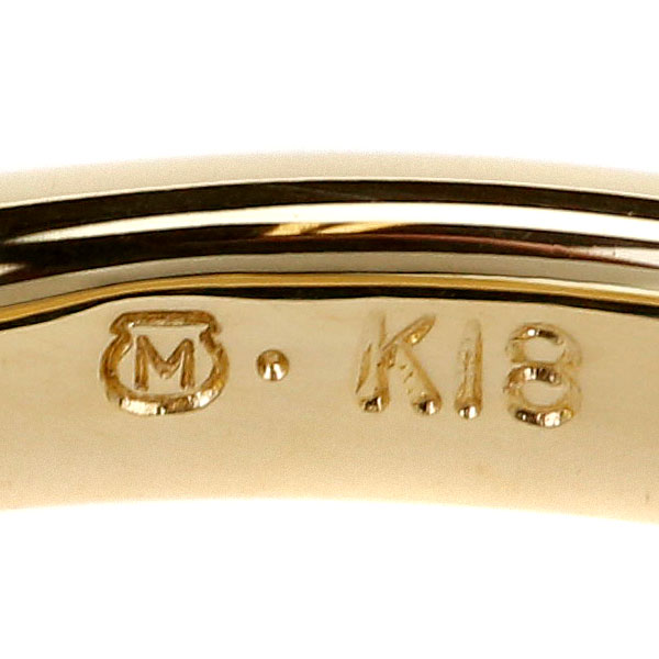 楽天市場】ミキモト 淡水パール リング 3.8mm K18YG リボン ブランド