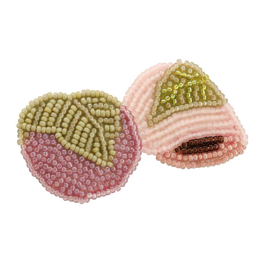 楽天市場】Harapeko BROOCH さくらもち HCA20//6 | ビーズ刺しゅう