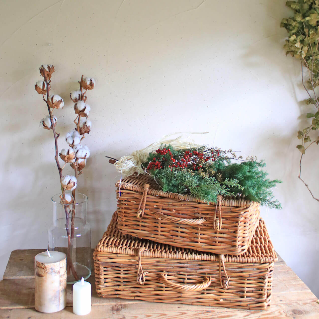 楽天市場】アラログバゲッジバスケットL / かご トランク ナチュラル