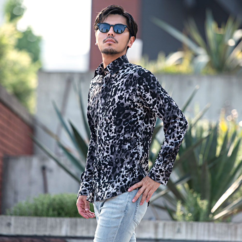 楽天市場】【送料無料】シャツ メンズ 長袖シャツ 長袖 総柄シャツ