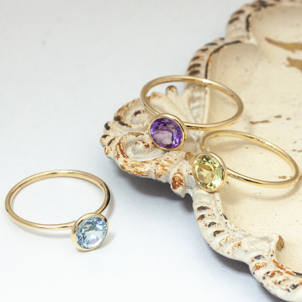 楽天市場】K10 K18 カラーストーン リング 〜 POP ポップ