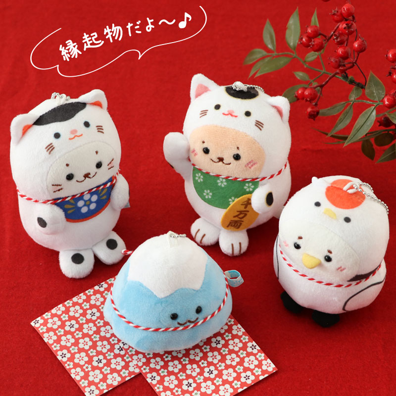 楽天市場】しろたん 縁起物キーホルダー 【単品】 《犬張子しろたん