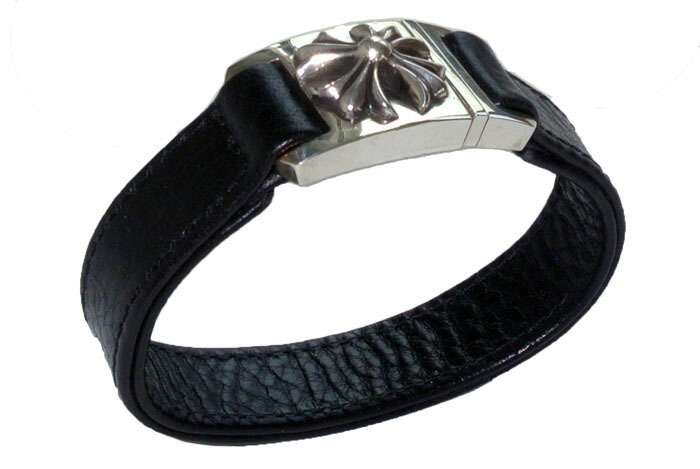 楽天市場】CHROME HEARTS CROSS BOX CLOSURE LEATHER CUFF クロム