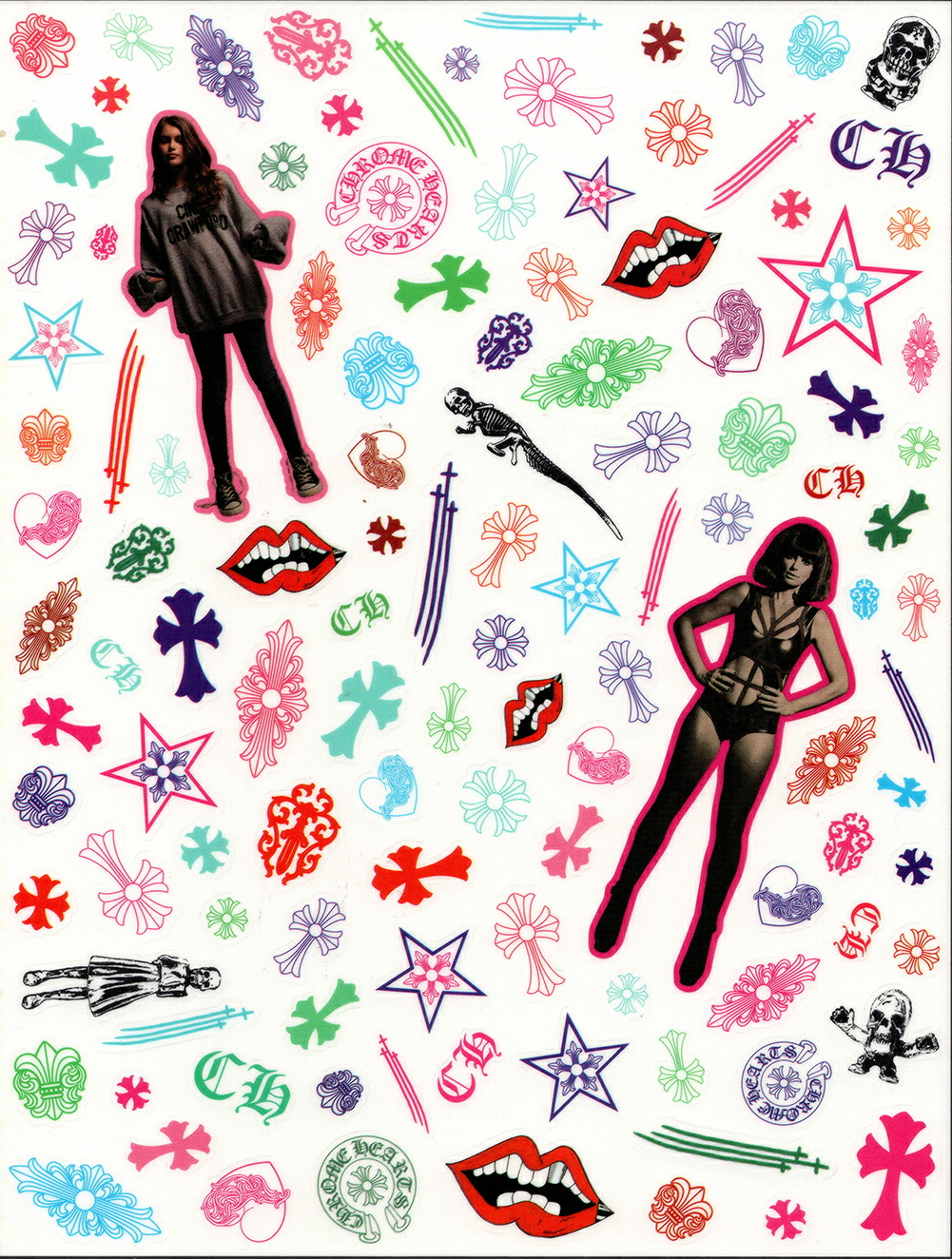 楽天市場】CHROME HEARTS STICKER MULTI クロムハーツ ステッカー