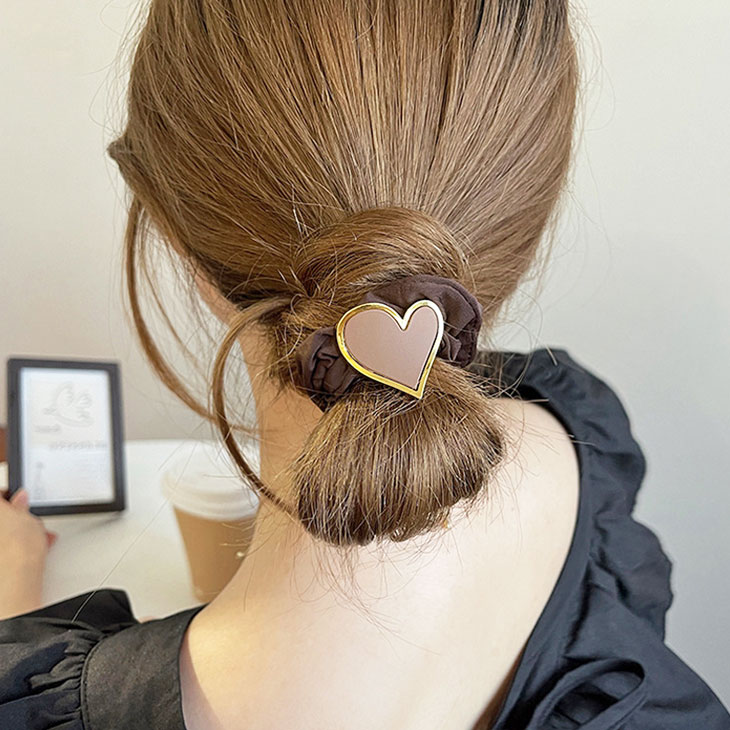 楽天市場】楽天1位 ハート シュシュ ヘアゴム ヘアアクセサリー 簡単