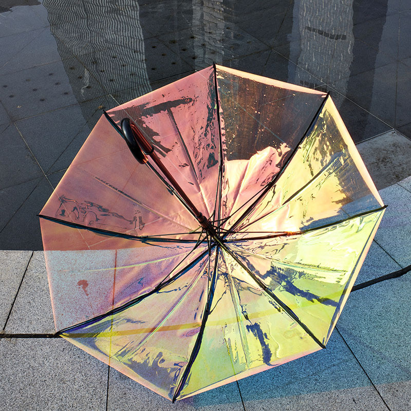 楽天市場】＼店内全品10％OFF／傘 オーロラ 透明 虹色 レーザー ロング