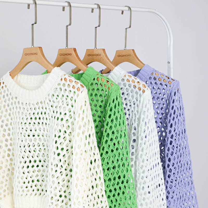 楽天市場】【OUTLET！クーポンで832円】 メッシュニット トップス