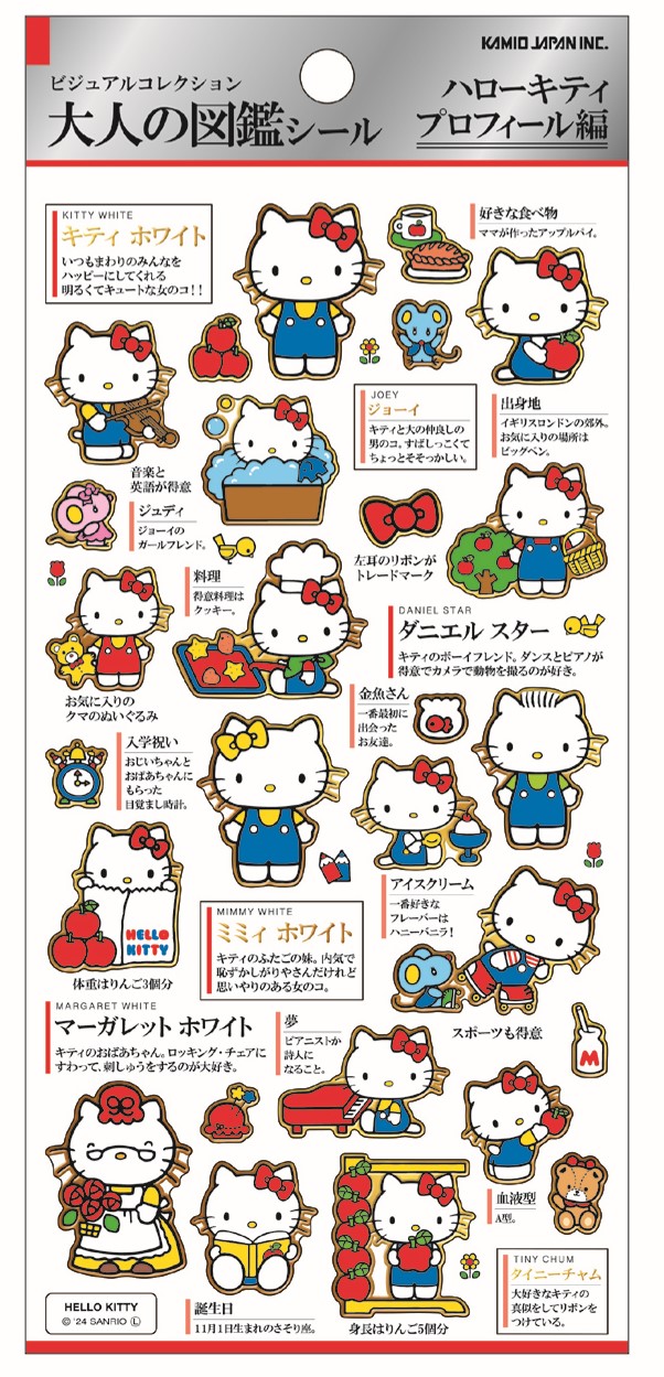 楽天市場】予約 6月中旬入荷 HELLOKITTY 50th 大人の図鑑シール 再入荷