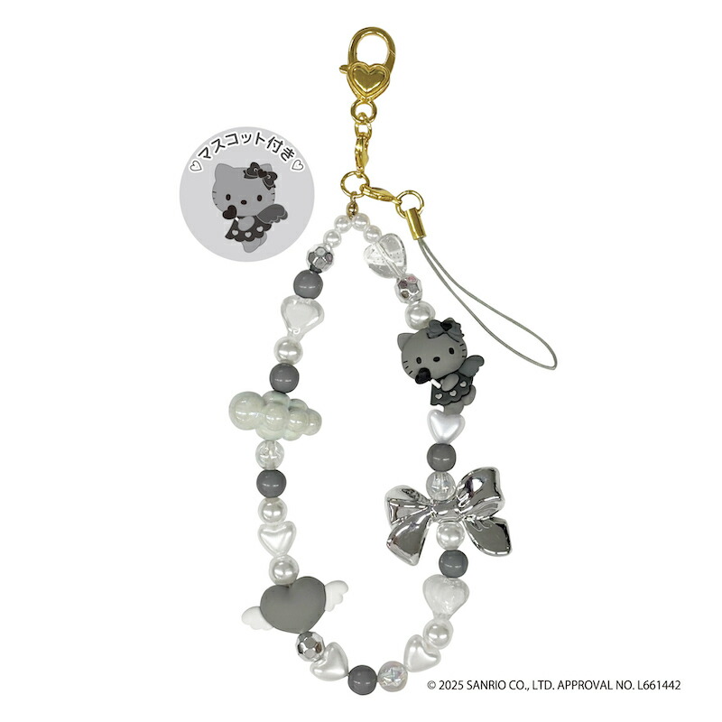 ハローキティノゾキアナネツケエンジェル天使のぞきあなねつけストラップ