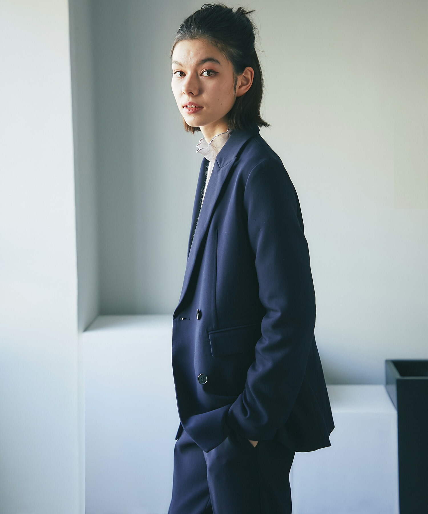 楽天市場】ダブル ジャケット ＆ テーパード パンツ スーツ 2点