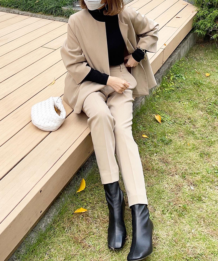 楽天市場】セレモニースーツ ノーカラージャケット ジャケット