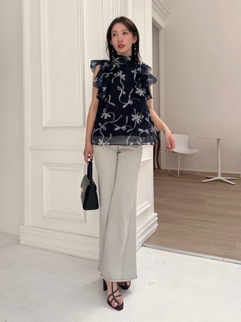 楽天市場】【00サイズあり】Sustainableストレッチフレアデニムパンツ