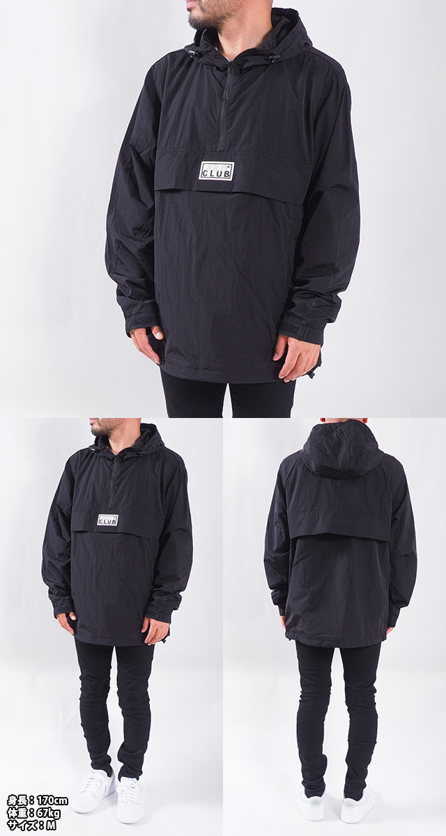 楽天市場】プロクラブ アノラック ナイロン ジャケット ブラック
