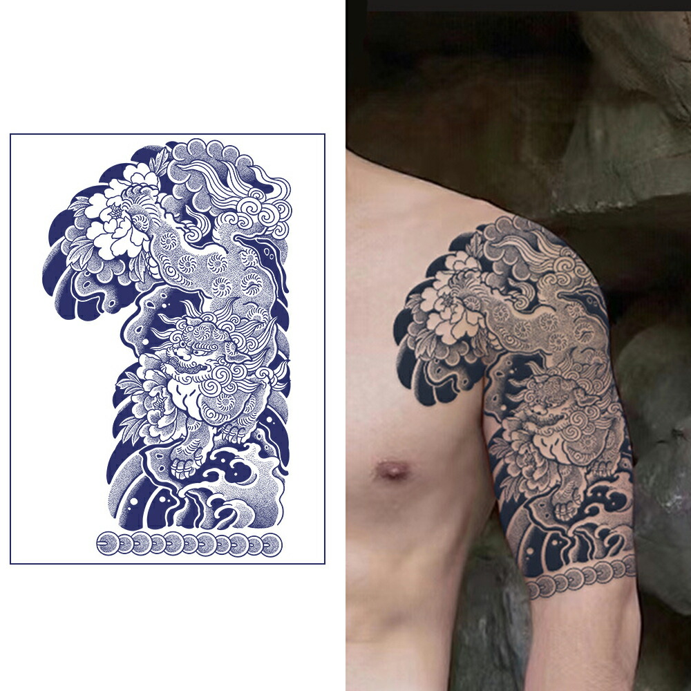 楽天市場】タトゥーシール 和彫り 肩 刺青シール 長持ち 和柄 メンズ